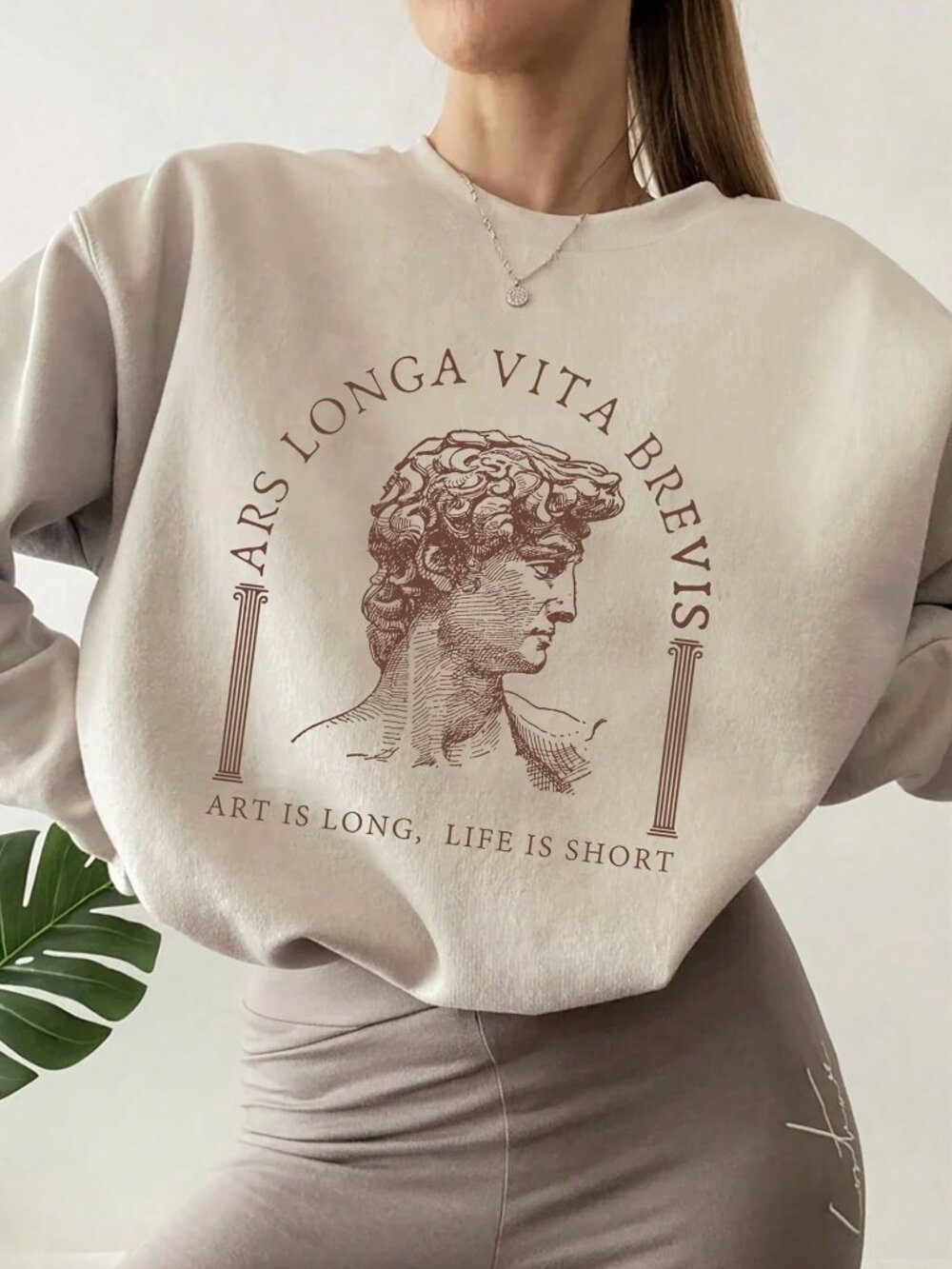 SHEIN Statue of David Graphic Sweatshirt